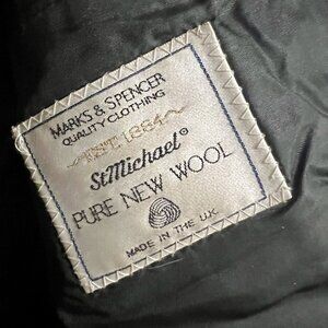 Vintage St Michael Marks & Spencer Wool Blazer | Herringbone Tweed | Size Medium